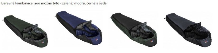 Spacák PRIMA MAKALU - Velikost: 200/80 max. výška postavy do 175 cm, Strana zipu: Levý, Barva: Modrý